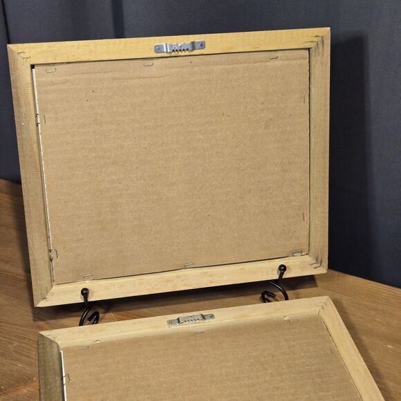 (2) Vtg Art Prints Pink Roses In Vase Penny Dermand Framed Gold 11.5 X 9.5 - Picture 6 of 7